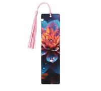 Lot de 5 marque-pages en bois pour homme et femme - Belle couleur - Marqueurs de livre uniques faits à la main avec pampille - Marque-page en bois pour enseignants, cadeau d'anniversaire