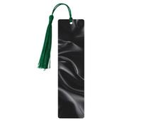 Lot de 5 marque-pages en bois pour homme et femme - Marque-pages uniques faits à la main avec pampille - Marque-page en soie noire - Pour les amateurs de livres, les anniversaires, les enseignants