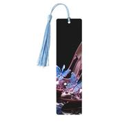 Lot de 5 marque-pages en bois pour homme et femme - Marque-pages uniques faits à la main avec pampille - Chaussures florales - Pour les amateurs de livres, les anniversaires, les enseignants