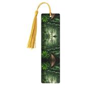 Lot de 5 marque-pages en bois pour homme et femme - Motif forêt tropicale