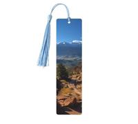 Lot de 5 marque-pages en bois pour homme et femme, motif Pikes Peak Colorado - Marque-pages uniques faits à la main avec pampille - Marque-page artisanal pour les amateurs de livres, cadeau