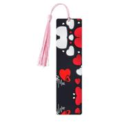 Lot de 5 marque-pages en bois pour homme et femme, motif Saint Valentin, marque unique à lire, cadeau idéal