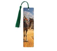Lot de 5 marque-pages en bois pour homme et femme - Pyramide camel - Marque-pages uniques faits à la main avec pampille - Marque-page artisanal pour les amateurs de livres, cadeau d'anniversaire