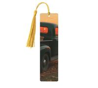 Lot de 5 marque-pages en bois pour les amateurs de livres avec pompons colorés, faits à la main, marque-page d'automne et d'automne, marque-page double face, accessoires de livre artistiques, cadeau