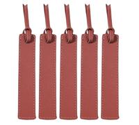Lot de 5 marque-pages en cuir avec pompons traditionnels pour les amateurs de livres, lecteurs, écrivains, enseignants, marque-pages en cuir faits à la main élégants