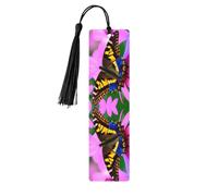 Lot de 5 marque-pages floraux et papillons pour femme, fournitures d'étude en bois, accessoires de livre