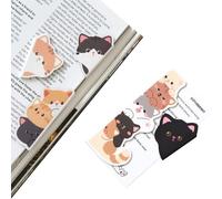 Lot de 5 marque-pages magnétiques avec motif chat voyeur amusant pour enseignants, étudiants, amateurs de livres, impression sur les 2 côtés
