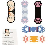 Lot de 5 marque-pages magnétiques en forme de patte de chat, pour lecteurs, enseignants, étudiants et amoureux des chats