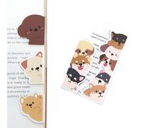 Lot de 5 marque-pages magnétiques mignons avec motif chien voyeur amusant pour enseignants, étudiants, amateurs de livres, impression sur les 2 côtés (chien)