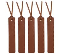 Lot de 5 marque-pages vintage en cuir traditionnel à pompons pour homme et femme, enseignant, amateur de livre, lecteur élégant