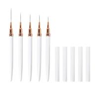 Lot de 5 marqueurs à ongles à séchage rapide pour dessin, peinture, pointillage et lignage, pour dessiner avec précision des motifs à la maison ou au salon