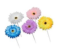 Lot de 5 marqueurs de décoration de paysage durables conçus avec des matériaux en fibre tissée et une base en fil métallique robuste - 5 décorations de jardin en fibre naturelle