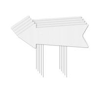 Lot de 5 marqueurs d'extérieur avec piquets en composite résistant aux intempéries pour affichage d'adresses et décoration de jardin Durabilité personnalisable