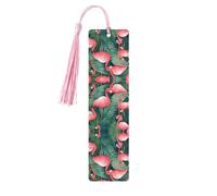 Lot de 5 marqueurs en bois avec motifs de plantes succulentes et flamants roses pour homme et femme, marque unique à lire, cadeau idéal