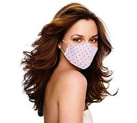 Lot de 5 masques lavables en tissu de protection réutilisables et réglables pour le visage - Poche filtrante - 3 couches - Masque en coton réutilisable - Lavable en machine - Imprimé étoilé