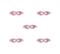 Lot de 5 masques pour les yeux rafraîchissants réutilisables en perles de gel pour se détendre et sécher les yeux, rose, 29 x 9 cm
