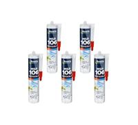 Lot de 5 mastics BOSTIK MSP 106 - Polymère fixation et étanchéité - transparent - 290 ml