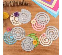 Lot de 5 matrices de découpe 3D en forme de fleurs en spirale pour la fabrication de cartes, le scrapbooking, les loisirs créatifs, superposition de roses, marguerites, guirlandes de fleurs, pochoirs