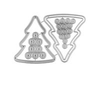 Lot de 5 matrices de découpe en métal en forme de sapin de Noël pour loisirs créatifs, scrapbooking, cartes, pochoirs, loisirs créatifs, scrapbooking