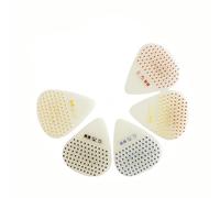 Lot de 5 médiators brillants antidérapants avec matériaux texturés pour guitare Night et Studio - Accessoires de guitare clairs