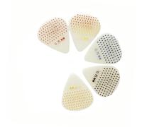 Lot de 5 médiators brillants antidérapants avec matériaux texturés pour guitare Night et Studio - Accessoires de guitare clairs