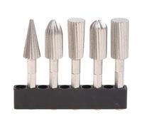 Lot de 5 meuleuses rotatives à tige de 6,35 mm pour sculpter le travail du bois