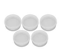 Lot de 5 mini boîtes de rangement en plastique avec couvercle, éponge transparente polyvalente portable ronde transparente petite pour capsules de perles, articles artisanaux