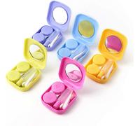 Lot De 5 Mini Boîtes De Voyage Pour Lentilles De Contact, Boîte De Support Pour Lentilles, Boîte Fixe Pour Lentilles De Contact, Bleu, Violet