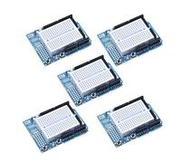 Lot de 5 mini cartes d'essai prototype Shield ProtoShield - Composants compatibles avec Arduino Prototype Shield