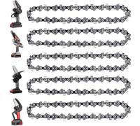 Lot de 5 mini chaînes de tronçonneuse de 10,2 cm pour Stihl GTA 26, chaînes de rechange pour tronçonneuse électrique portable sans fil pour coupe de branches de bois (28 maillons d'entraînement)