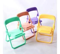 Lot de 5 mini chaises pliantes multicolores pour maison de poupée, maison de poupée, accessoires de meubles miniatures en plastique, accessoires de scène pour maison de poupée micro paysage,