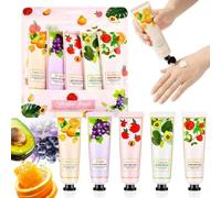 Lot de 5 Mini Crèmes Mains - Soin Hydratant Intense pour Mains Très Sèches et Gercées - Idée Cadeau pour Femme - Pour Voyage, Valentine, Anniversaire, Noël