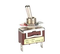 Lot de 5 mini interrupteur à levier, interrupteurs à levier à 2 broches, 2 positions ON-OFF 15 A 250 V avec trou de montage 12 mm