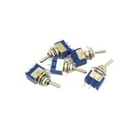 Lot de 5 mini interrupteurs à bascule à 3 broches, unipolaire, double sens, ON-ON, 6 A, 125 VCA, MTS-102