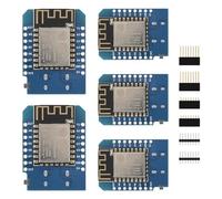 Lot de 5 mini modules D1 NodeMcu ESP8266 Type-C USB ESP-12F WLAN WiFi Internet Development Board Base sur ESP8266 ESP-12F Compatible avec Arduino, WeMos D1 Mini