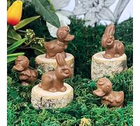 Lot de 5 mini Moulage chocolat de Pâques chocolat lait 5x15g = 75g - chocolat de Pâques - Fabrication 100 % artisanale et Française - chocolat lapin poule cloche poussin oeuf