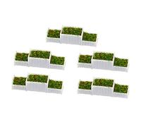 Lot de 5 mini parterres de fleurs E pour décoration de maison de poupée 1/150