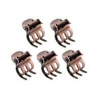 Lot de 5 mini pinces à cheveux en métal pour femme, mini pinces à cheveux en métal, pour femme, bronze, petites pinces à cheveux, pince à cheveux tendance, pince à cheveux latérale