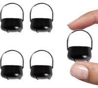 Lot de 5 mini pots de leprechaun noirs pour décoration de St Patrick, petit pot de leprechaun seau doré Halloween noir chaudron porte-bonbons