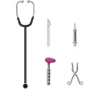 Lot de 5 mini stéthoscopes pour maison de poupée, kit de jardin miniature, accessoires d'hôpital pour décoration de maison, maison de poupée