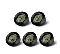 Lot de 5 mini thermomètres numériques d'intérieur, hygromètre numérique LCD, moniteur de température et d'humidité pour la maison, la crèche, l'incubateur de guitare, les reptiles, la serre de voiture