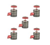 Lot de 5 mini trépieds à tête sphérique 6,35 mm rotatifs à 360 degrés pour appareil photo reflex numérique et téléphone