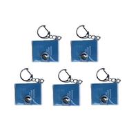 Lot de 5 minuscules porte-clés en PVC pour carnet de notes rechargeable - Pour porte-clés, sacs à dos, carnet d'écriture de voyage