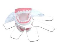 Lot de 5 miroirs de photographie dentaire - Double face en verre à haute réflectivité pour photographie intra-buccale et orthodontie