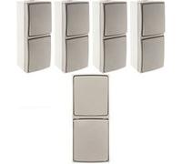 Lot de 5 Mixtes verticales : Va & Vient + Prises 16A 2P+T étanche - IP55 - Orok G