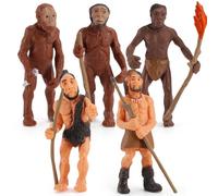 Lot de 5 Modèle d'hommes Primitifs Figurines Humaines Réalistes Ensemble De Mini Figurine Humaine Figurines De Camping Plein Air Accessoires De Simulation Artisanat