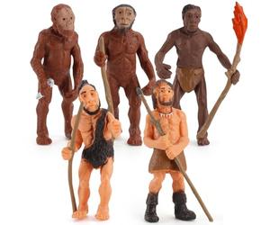 Lot de 5 Modèle d'hommes Primitifs Figurines Humaines Réalistes Ensemble De Mini Figurine Humaine Figurines De Camping Plein Air Accessoires De Simulation Artisanat