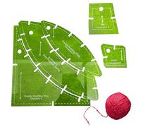 Lot de 5 modèles de courtepointe pour double alliance, multifonction, réutilisable, règle de matelassage, gabarits de couture, anneaux de mariage en acrylique, outils de couture pour travaux manuels