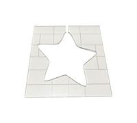 Lot de 5 modèles de décoration de Noël pour chambre à coucher, modèle de couture creux de forme spéciale, kit de couture et règle de patchwork (B, taille unique)