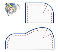 Lot de 5 modèles de sacs | Joli modèle de couture en acrylique sans fermeture éclair - Modèles de découpe 2D en acrylique pour matelassage - Modèles de découpe polyvalents pour petit sac Coatuiyo